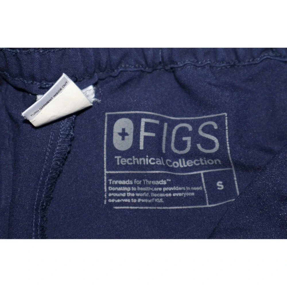 FIGS Scrub Pants Mens Small Navy Blue Technical Collection Drawstring Pockets